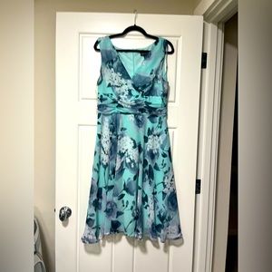 Blue forwl dress